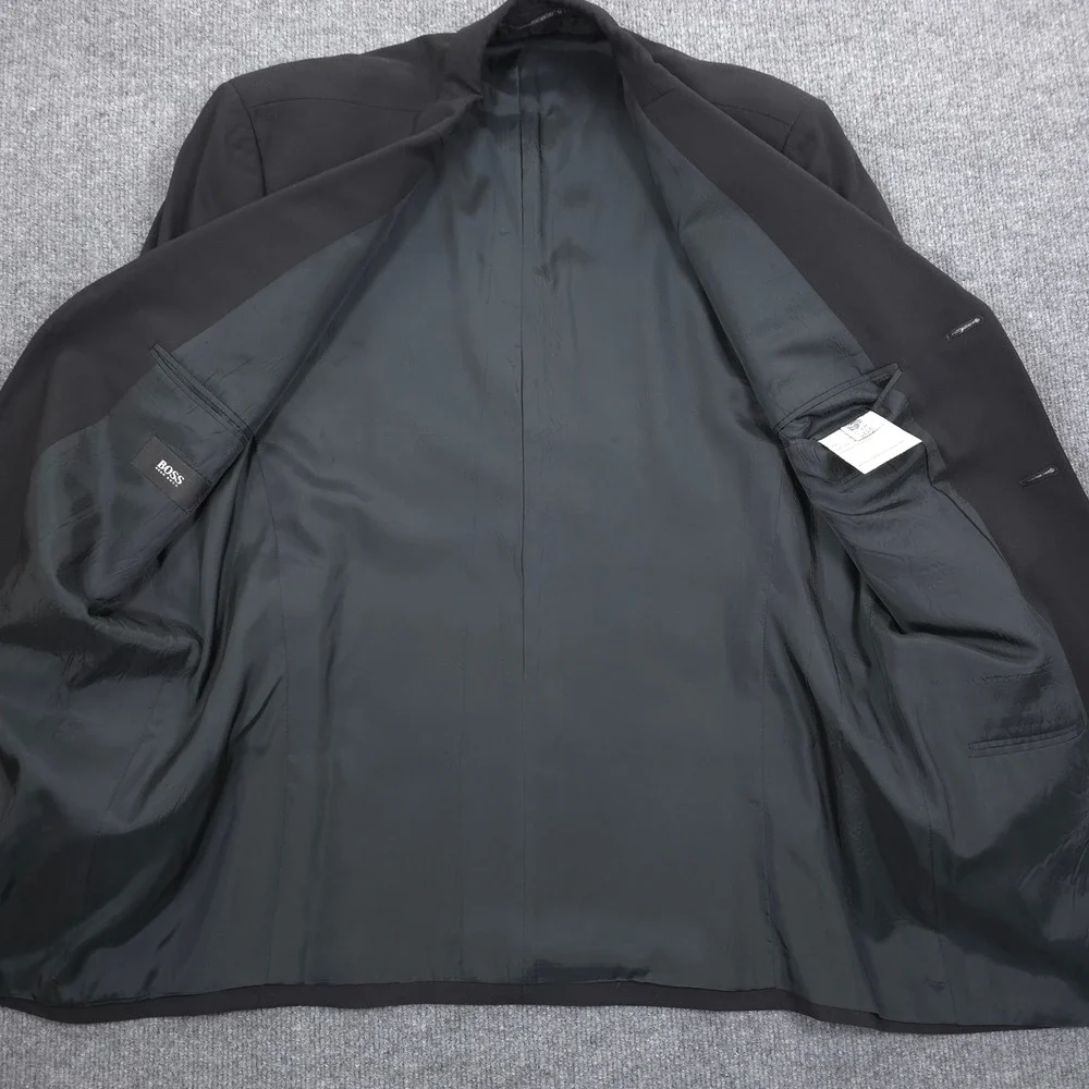 Hugo Boss Suit Jacket Mens 42R Regular Black Wool Business Formal Professional